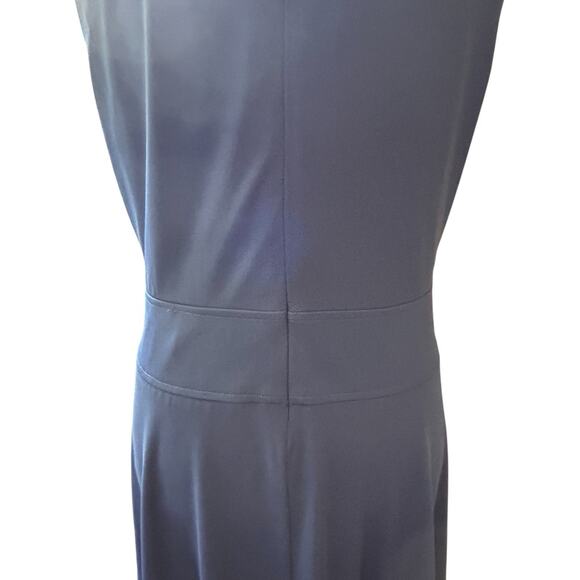 RALPH LAUREN Women’s Blue Sleeveless Fit & Flare Jersey Dress Round Neck Sz. 16 - Picture 10 of 16